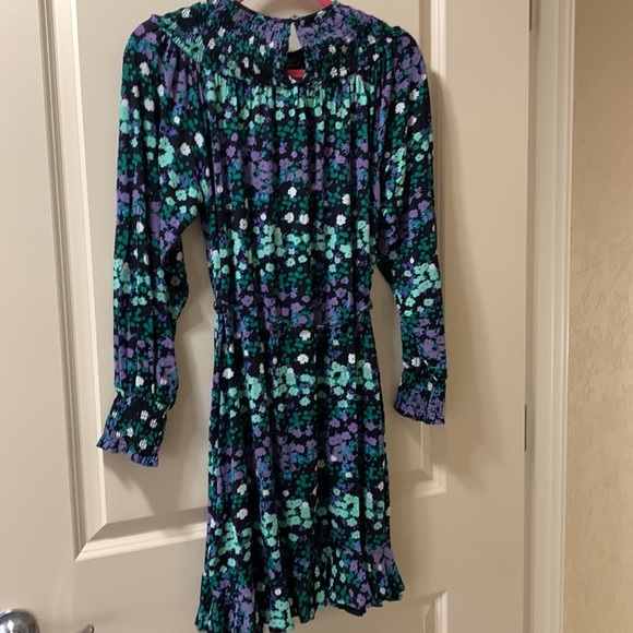 LOFT  Floral Smocked Flounce Dress - Size Small - Picture 5 of 14